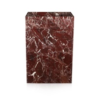 Vasque de salle de bain autoportante en marbre Rosse Levanto, pierre rouge moderne, marque QINYUAN, garantie N/A, finition mate/polie