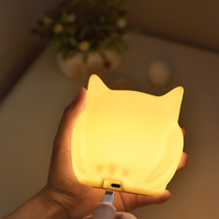 Lampes de table, couleurs tactiles, décoration en silicone adorable, veilleuse rechargeable, hibou en silicone personnalisé, veilleuse en silicone pour animaux