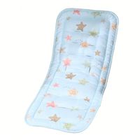 Doublure de siège de poussette universelle en coton respirant pour bébé, coussin de siège de poussette pour enfant avec appui-tête doux