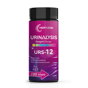 Bandelettes de test <span class=keywords><strong>urinaire</strong></span> HORYZON URS-12 12-en-1, réactif d'analyse d'urine pour microalbumine, leucocytes, glucose, usage domestique manuel en plastique, 100 unités - Product Image 4