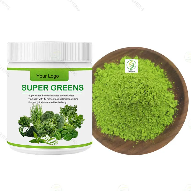 Private Label Bio Super food Greens Ernährungs mischung Super greens Pulver Super Greens Pulver