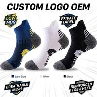 Chaussettes de sport basses personnalisées OEM pour hommes, anti-humidité, anti-odeur, respirantes, pour le cyclisme, la course, le basketball et la randonnée