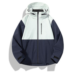 Logo personnalisé à capuche colle veste extérieur mince manteau automne nouveaux vêtements de randonnée imperméable sans couture tibétain chapeau populaire cool - Product Image 1