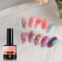 Vernis à ongles gel transparent 8ml effet marbré UV LED, application facile, motifs marbrés, non toxique, usage professionnel, DIY, magie aquarelle