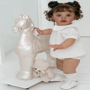 NPK 26inch Bereits bemalte fertige Puppe Reborn Kleinkind Pipa Riesige Baby größe Beliebte lebensechte Soft Touch 3D Skin Art Doll