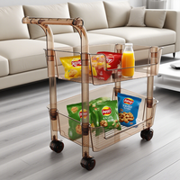 Étagère d'angle triple en plastique moderne, autoportante, multi-niveaux, coulissante, écologique et durable pour salle de bain et cuisine