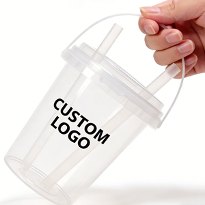 Vaso de Plástico Desechable Transparente para Exteriores de 8oz, 9oz, 10oz, 1000ml con Logotipo Impreso, para Niños, Café Helado, Helado, Material PP, 90mm de Diámetro - Product Image 5