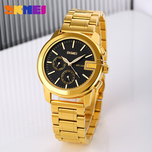Skmei Analog Quartz Watch 11mm 30M Water Resistant With Date Week Display Men's Stainless Steel Bracelet Wristwatch - Product Image 4