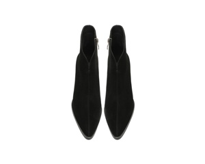 Bottines à talon aiguille pour femmes, en <span class=keywords><strong>daim</strong></span> et PU, avec fermeture éclair latérale, bout pointu, talon aiguille, hauteur accrue, style occidental formel pour l'automne - Product Image 5