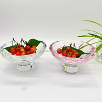 Luxe brillant mariage hôtel maison décoration de table couleur cristal bol plat cristal verre fruits Snack assiette