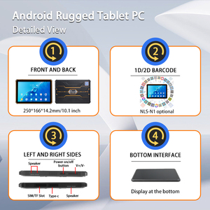 Tablet Resistente ST10T al por Mayor de Fábrica con Escáner de Código de Barras 2D, Tablet Android 13 de 10.1 Pulgadas, Octa-Core, CPP, IP68, Resistente al Agua, 10000mAh - Product Image 3