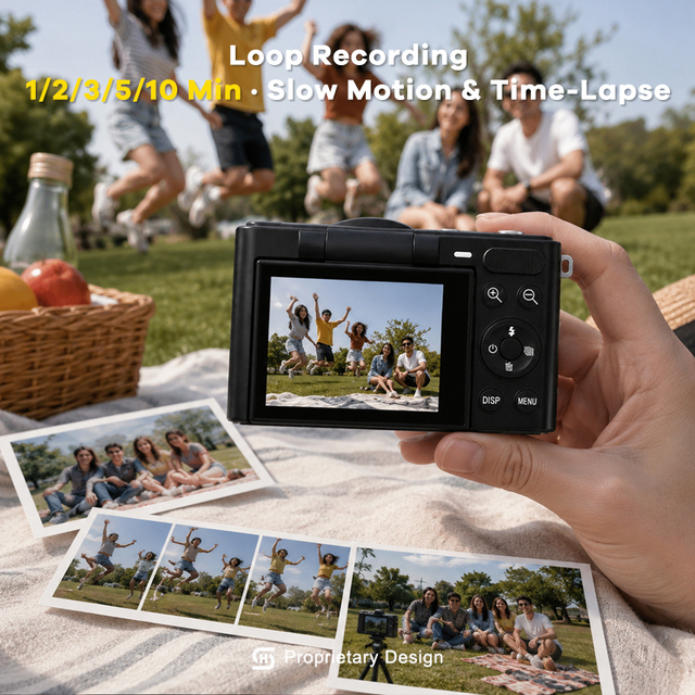 H20 Retro Vintage Digital Camera 56MP Ultra HD Autofocus Anti Shake Mirrorless Photography Camcorder With SD Card for Students