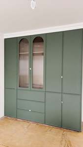 Armoire en bois multifonctionnelle tendance en vert avec cubes de rangement - Product Image 2