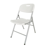Chaises et tables pliantes en plastique HDPE pour événements, mariages, banquets, camping en plein air, prix de gros bon marché, couleur blanche, en vente