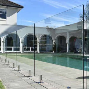 Rampe d'<span class=keywords><strong>escalier</strong></span> <span class=keywords><strong>de</strong></span> <span class=keywords><strong>piscine</strong></span> extérieure en <span class=keywords><strong>verre</strong></span> trempé anti-impact, design moderne sans cadre, pour balcon et <span class=keywords><strong>escalier</strong></span> - Product Image 4