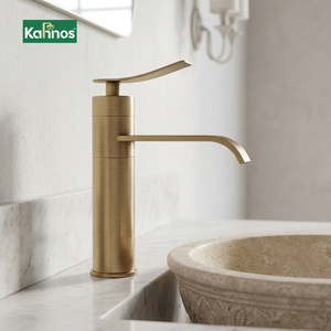 Antique Solid Brass <b>Single</b> Hole Deck Mount Bathroom <b>Basin</b> Faucet Wholesale Cabinet Lavatory Vanity Water <b>Tap</b> Classic Design - Product Image 1
