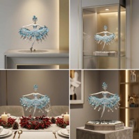 Broche de danseuse de ballet en cristal facetté, ornée de cristaux sertis à la main, design couronne tendance