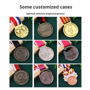 Medaglia in Metallo Personalizzata di Grandi Dimensioni, Premi per Eventi Sportivi, Targhetta Appesa Placcata Oro con Incisione Personalizzata, Produzione di Distintivi per Bambini - Product Image 4