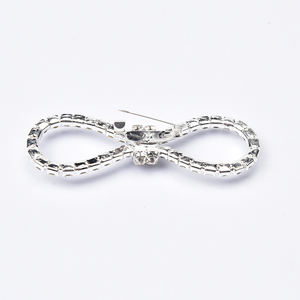 卸売ラインストーンバックルボウタッセルフラワーブローチウェディングドレスガーメントクリスタルシューズバッグDiyデコレーション用ピン付き - Product Image 2