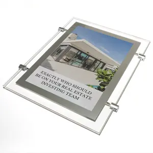 Single side or double side Crystal Light LED Panel, A0 A1 A2 A3 A4 led window display,real estate agent pocket light box