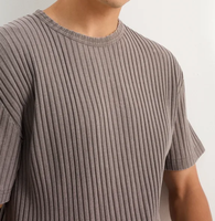Nouveau style vente chaude large côtes doux Jersey T-shirt 200gsm coton conception personnalisée t-shirts