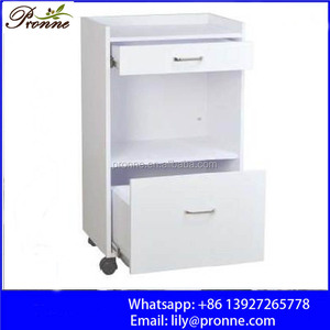 डीलक्स लॉकर योग्य यूरोपीय शैली थोक सफेद लकड़ी के बाल सैलून ट्रॉली - Product Image 3