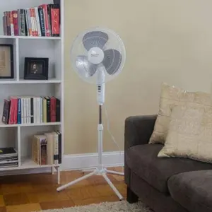 16'' Oscillating Standing Floor Fan table fan Whisper Cooling Pedestal Fan Adjustable Indoor for Ventilation with folding base