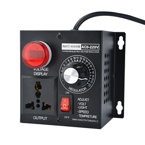 Regulador de Voltaje Electrónico SVC Monofásico de CA 220V 4000W con Control de Velocidad del Motor por <span class=keywords><strong>SCR</strong></span> y Termostato - Product Image 1