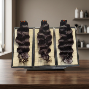 <b>Curly</b> Human <b>Hair</b> Bulk Machine Double Weft Virgin <b>Hair</b> <b>Extensions</b> 34 Inches Double Drawn Suitable - Product Image 3