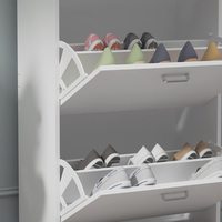 Meuble à chaussures moderne et minimaliste pour entrée de maison, ultra-fin, rotatif, multifonctionnel, avec porte basculante en acier