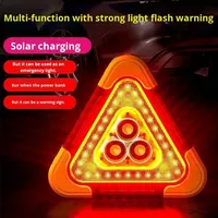 Multifunktionales Stativ-LED-Auto-Starthilfegerät Powerbank 12V Solarbetrieben Wiederaufladbar Blinkend Rot-Gelb ABS Notfall