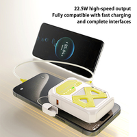 Câble de données rétractable le plus vendu Banque d'alimentation Mini banque d'alimentation portable PD22.5W Banque d'alimentation à charge rapide 10000mah 20000mah