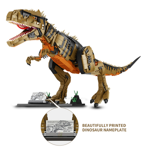 Bloques de Construcción de Dinosaurio Jurásico para Niños, Juguetes de Gran Tamaño, Tiranosaurio <span class=keywords><strong>Rex</strong></span>, 75cm, 1872 Piezas - Product Image 1