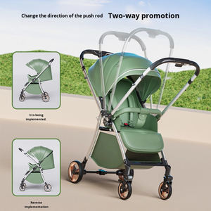 Cochecito <span class=keywords><strong>de</strong></span> bebé nuevo bidireccional para 0-3 años Cochecito <span class=keywords><strong>de</strong></span> bebé plegable <span class=keywords><strong>de</strong></span> cuatro ruedas con absorción <span class=keywords><strong>de</strong></span> impacto con opción Sit-Lie - Product Image 2