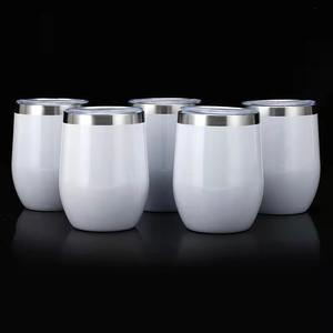 Sublimación en blanco 12 20 Oz Copas de vino sin tallo Copas de vino de acero inoxidable Copa de vino térmica de doble pared Botella de agua - Product Image 3
