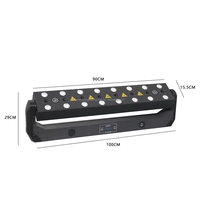 Laser merah bergerak LED RGBW 3W 16 buah Laser merah kekuatan tinggi kepala bergerak 2 buah lampu panggung bintang penuh biru