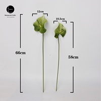 Rangkaian Bunga Anthurium Artificial PU Real Touch Langsung dari Pabrik, Tangkai Tunggal, Flaming Crane Palm, Dekorasi Pernikahan & Rumah