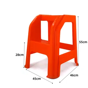 JRS High Quality Portable Plastic Step Stool Car Wash Beauty Two Step Chair