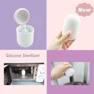 Vaso Esterilizador Reutilizable de Silicona 100% Ecológico y Suave Patentado por Aobo, Diseño Portátil Apto para <span class=keywords><strong>Microondas</strong></span> para la Menstruación - Product Image 3
