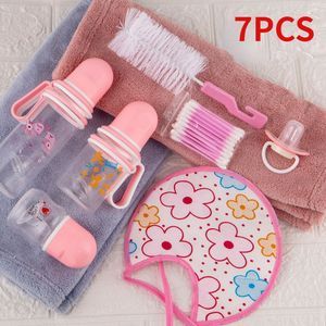 5/7/10 pièces/ensemble 125ML nouveau-né biberon bavoir confort sucette lait tasse brosse ensemble sans BPA bébé accessoires biberons ensemble - Product Image 3