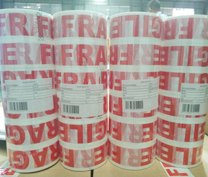 Hot bán 2 "Logo in trắng Bopp băng chất lượng cao áp lực nhạy cảm mong manh Heavy Duty <span class=keywords><strong>66M</strong></span> băng gói duy nhất mạnh mẽ - Product Image 5