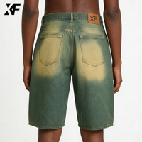 XUFEI Fabricant Original Personnalisé de Haute Qualité Vintage 100% Coton Jorts OEM Shorts en Jean Baggy Délavés pour Hommes