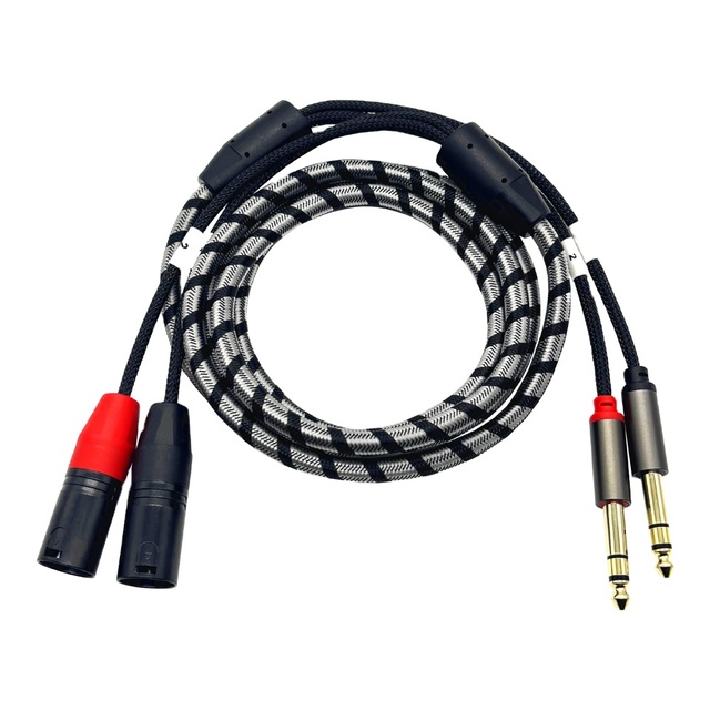 XLR Male to 1/4 Inch TRS Microphone Cable  2 XLR Male to 2 X 1/4 Inch(6.35mm) TRS Dual Channel Y Splitter Audio Patch Cable
