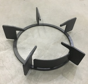 2D Glas-Gusseisen-Brenner Gaskochfeld zur Einbauinstallation mit Schwarz Lackierter Hülle - Product Image 5