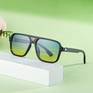 Nouvelles lunettes de soleil polarisées à monture carrée pour hommes, monture en plastique noir et métal, protection UV400, verres TAC, protection solaire extérieure - Product Image 3