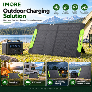 Panneau solaire pliable 100W 27.95V Voc 23.20V Vmp MC4 ETFE IP67 pour stations d'alimentation portables, camping, voyages et utilisation en extérieur - Product Image 3