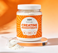 Créatine monohydrate en poudre OEM 300g Haute pureté Complément alimentaire pour adultes Croissance musculaire Énergie Soutien immunitaire Sans saveur