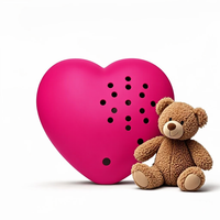 Module d'enregistrement sonore en forme de cœur pour jouets en peluche, enregistreur vocal DIY à insérer, logo et emballage personnalisés