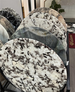 Luxury <strong>Stone</strong> Natural Quartzite Tea <strong>Table</strong> <strong>Round</strong> Marble Coffee <strong>Table</strong> Customized <strong>Stone</strong> Cafe <strong>Table</strong> for Living Room - Product Image 4