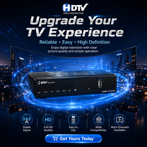 HDTV DVB-T2 เครื่องรับสัญญาณภาคพื้นดินดิจิตอลฟูลเอชดี 1080P WiFi YouTube พร้อมใช้งานแบบพลักแอนด์เพลย์พร้อมรีโมทและสาย AV - Product Image 4
